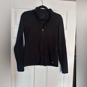 Womens GAP Black GapFit Zip-Up Active Jacket Sz Xsmall